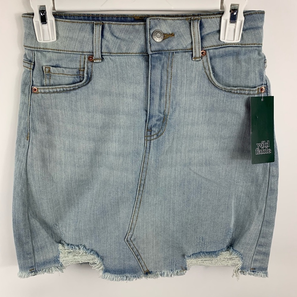 Wild Fable Distressed Denim Skirt Women's Size 00